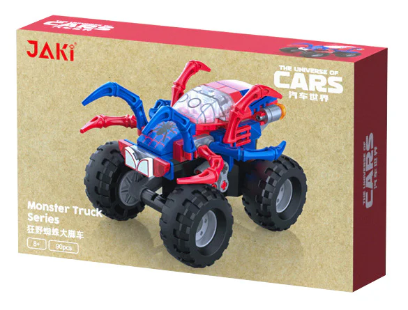 Car World: Wild Spider Big Foot Car Rebound Car 佳奇积木 JAKI JK9038 image 2