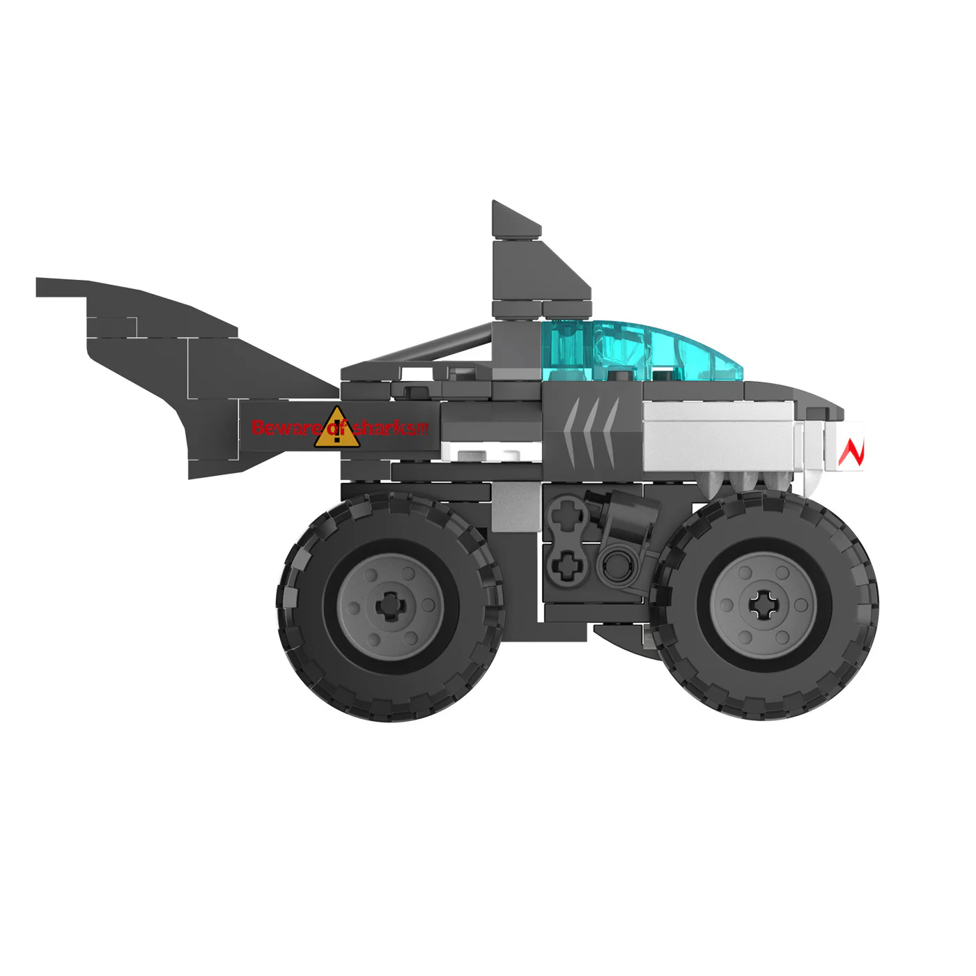Autoworld: Wild Black Shark Bigfoot Resuscitation 佳奇积木 JAKI JK9037 image 4