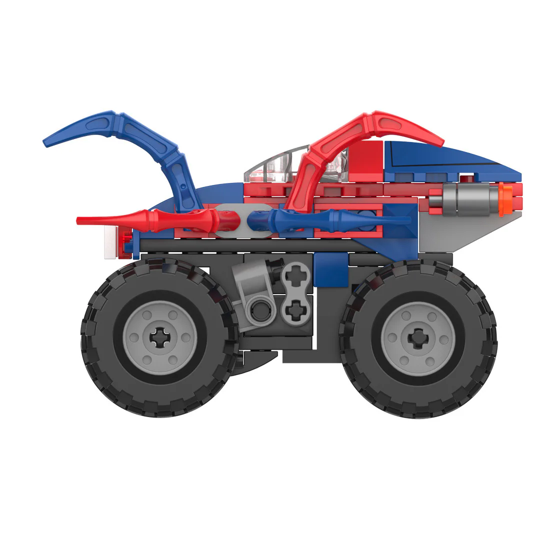 Car World: Wild Spider Big Foot Car Rebound Car 佳奇积木 JAKI JK9038 image 7