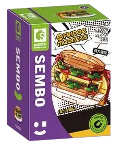 Creative refrigerator poster: Hamburger