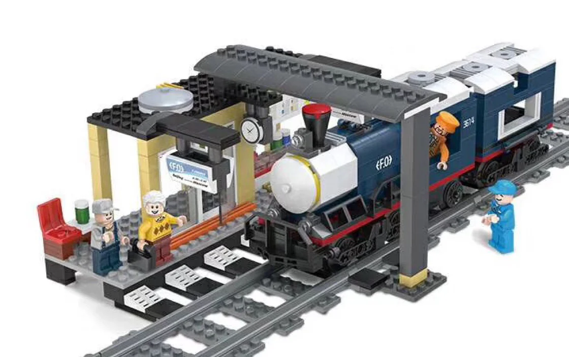 Orbital train: train passenger station 方橙积木 Forange FC3614