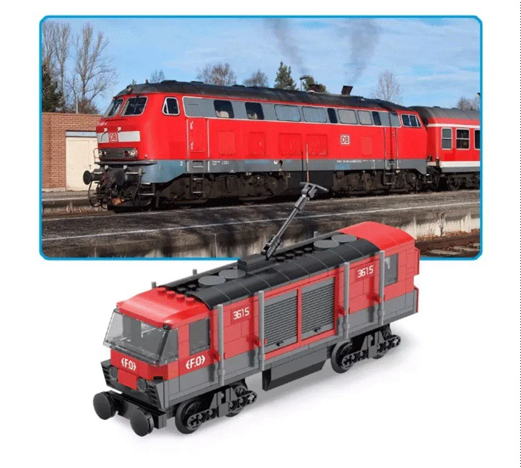 Commuter rail train: Urban commuter train. 方橙积木 Forange FC3615 image 1
