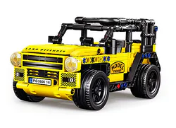 Building Blocks Technology Car: Yellow Off-Road Vehicle