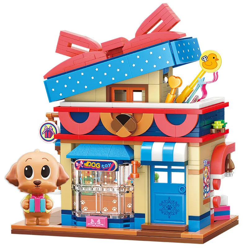 Cute Street Playful Dog: Teddy Toy House 启蒙 QMAN/ENLIGHTEN/Keeppley K28011