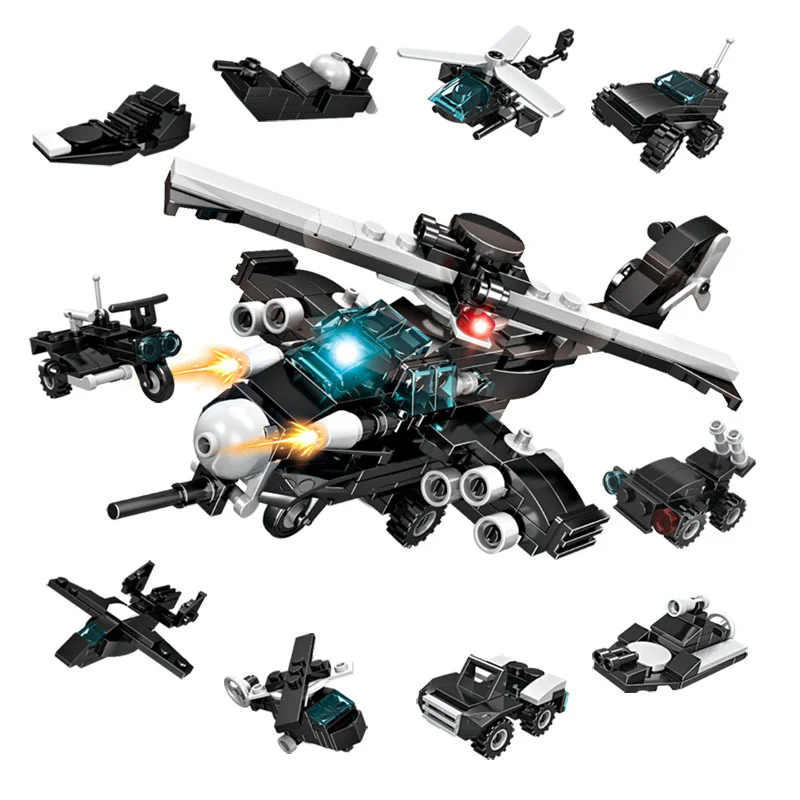 Adaptable Body: Lightning Armed Helicopter 10 Configurations 方橙积木 Forange FC3824