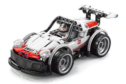 Building Block Technology Car: Technology Racing Ghostly Spirit Rebound Car