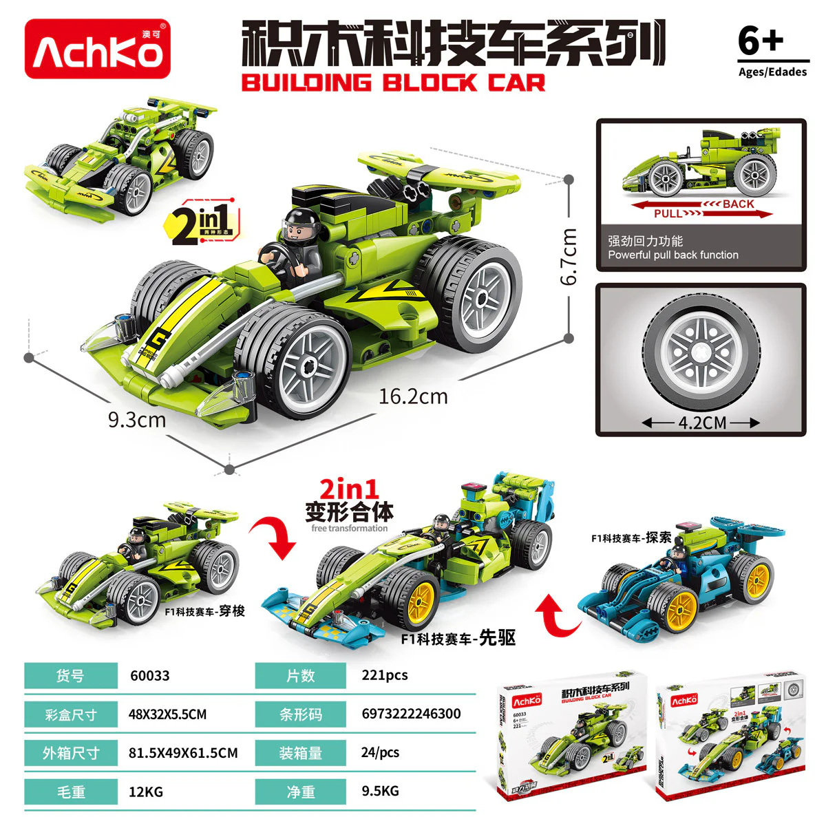 BUILDING TECHNOLOGY VEHICLE: F1 TECHNOLOGY RACING, SHUTTLE-BACKER 澳可 AchKo 60033 image 1