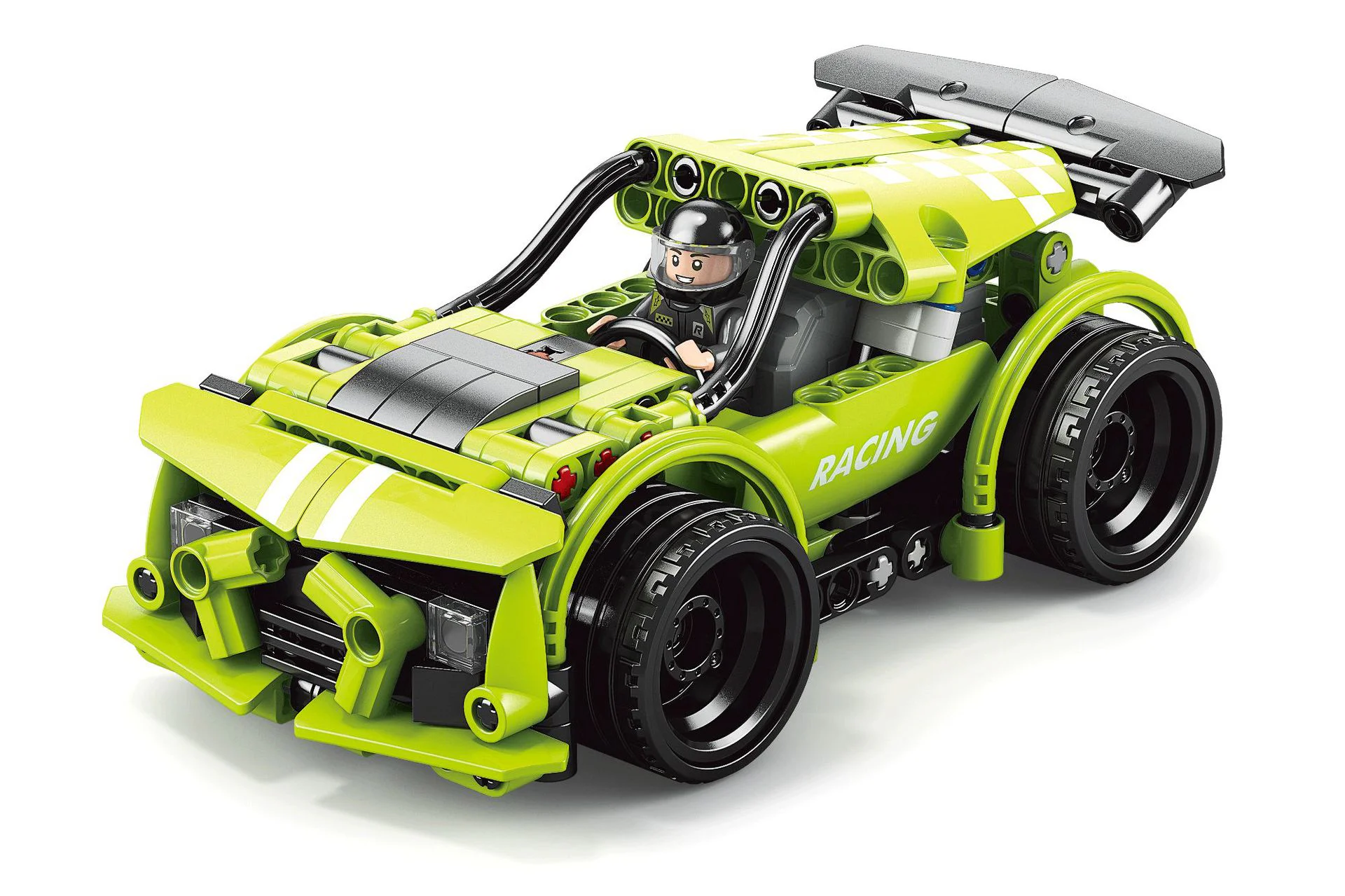 A builder technology car: a technology racer, a green field ghost, a repulsor 澳可 AchKo 60035