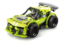 A builder technology car: a technology racer, a green field ghost, a repulsor