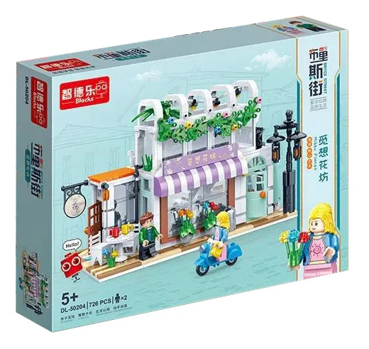 Bristol Street European-style Street Scene Blocks: Flower Shop 智德乐ZDEL DL-50204 image 1