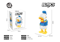 A blindfolded duck