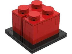 2 x 2 red bricks