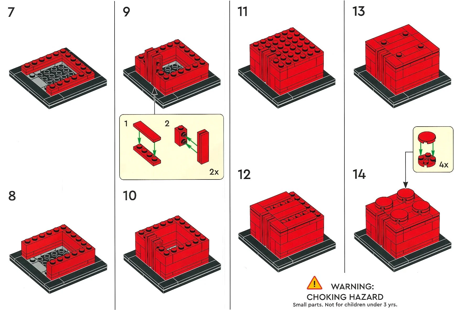 2 x 2 red bricks 乐高 LEGO 6436693 image 3