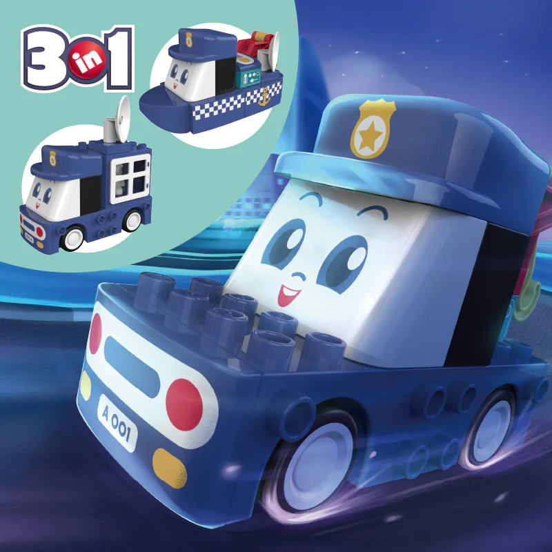 Car team: Police hero 佳奇积木 JAKI BT0002-1