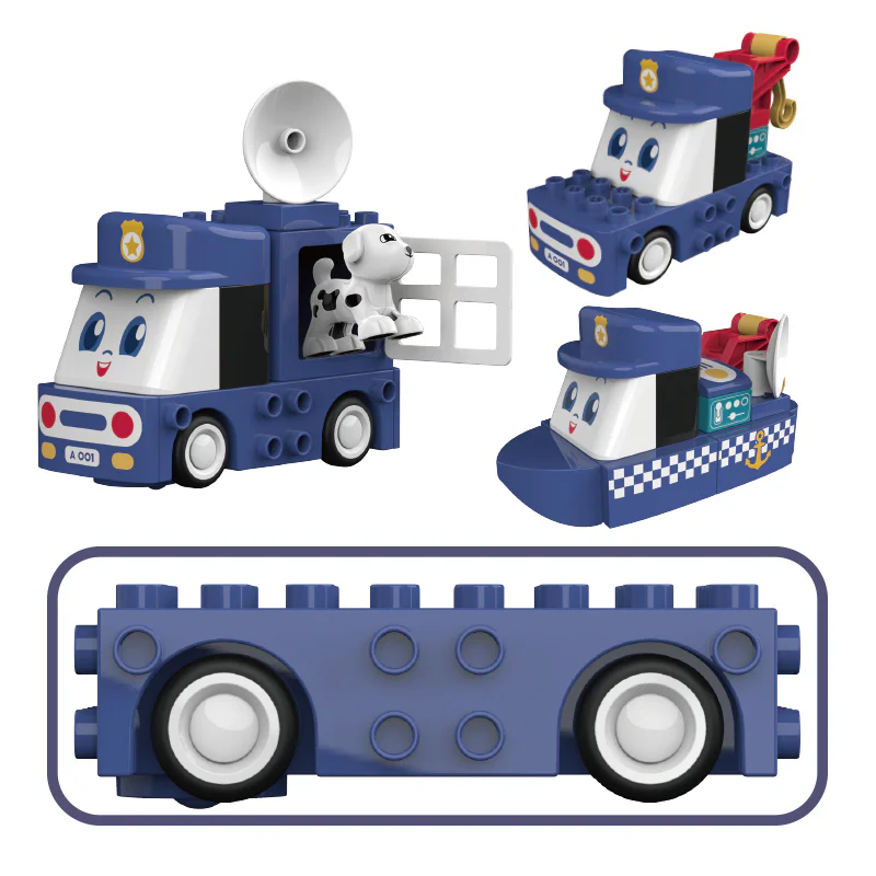 Car team: Police hero 佳奇积木 JAKI BT0002-1 image 3