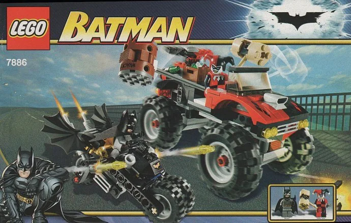 Harley-Davidson Bat Motorcycle: A Harley Quinn-inspired Batmobile 乐高 LEGO 7886 image 5