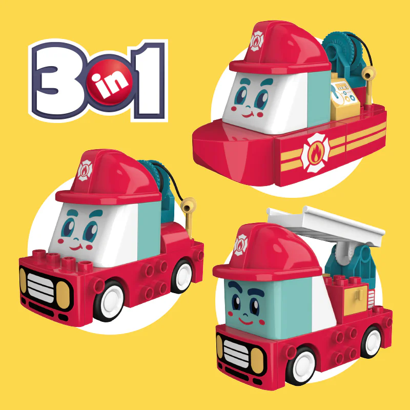 Car team: Kira Fire Department 佳奇积木 JAKI BT0003-2 image 3