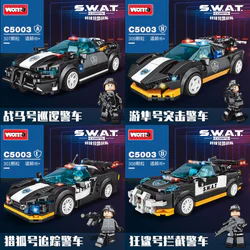Police car, section 4. Horse patrol police vehicle, Falcon assault police vehicle, Fox tracking police vehicle, Shark intercept police vehicle