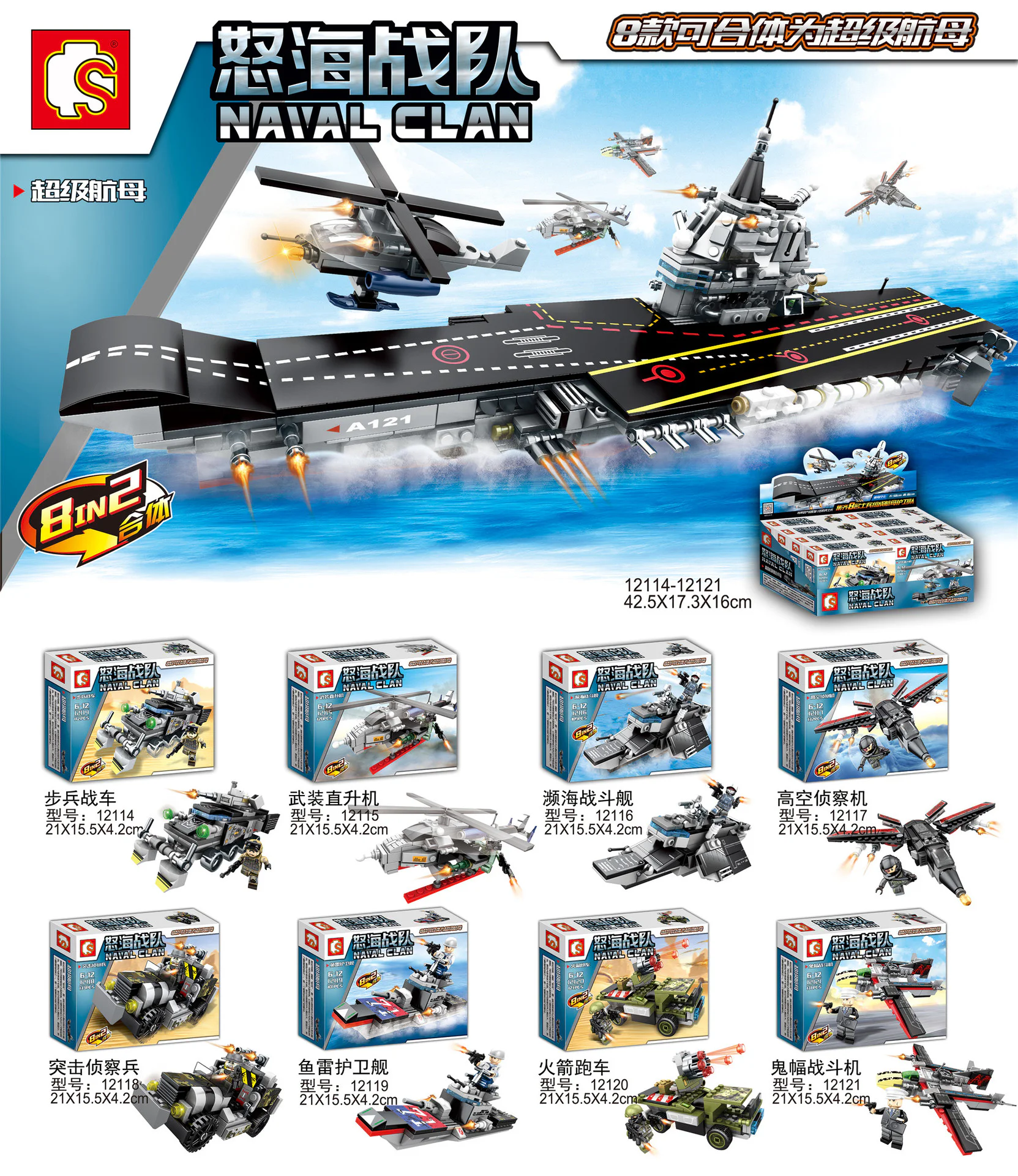 Angry Navy: Super Carrier 8-IN2 Combination 森宝 SEMBO 12114