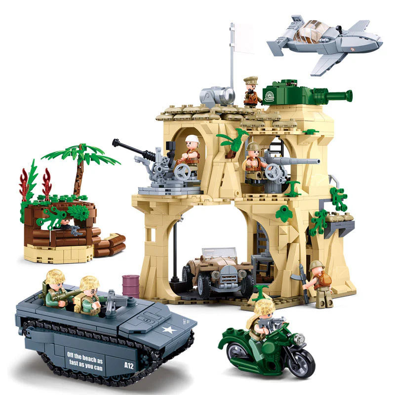 WORLD WAR II PACIFIC STORM: IWO JIMA BATTLE 小鲁班 Sluban M38-B1111