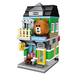 cartoon theme street view, Bear Shop