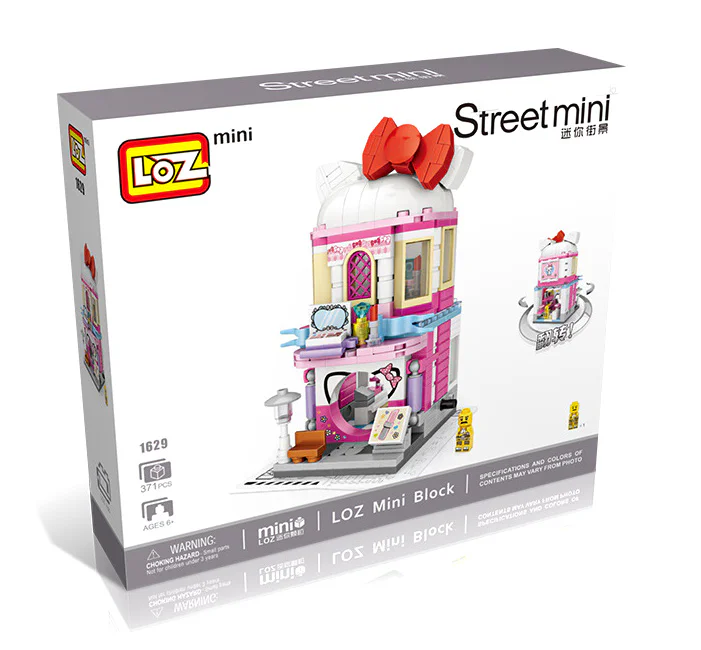 The cartoon theme street view, the dress shop 俐智LOZ 1629 image 2