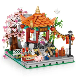 The nightlight will be at the four corners of the kiosk