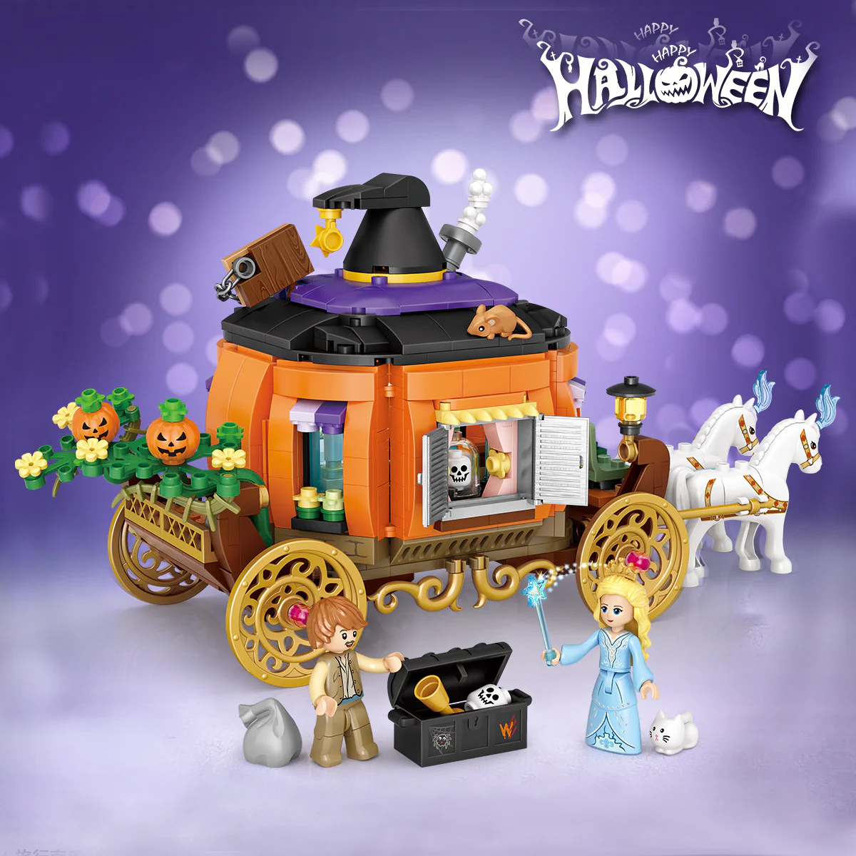 Halloween pumpkin cart 俐智LOZ 1134 image 1