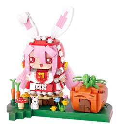 A fairy-tale doll, a red rabbit hat