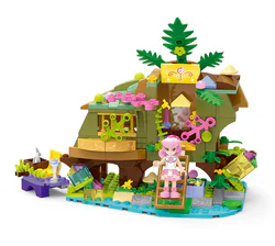 Little flower fairy: green bushes