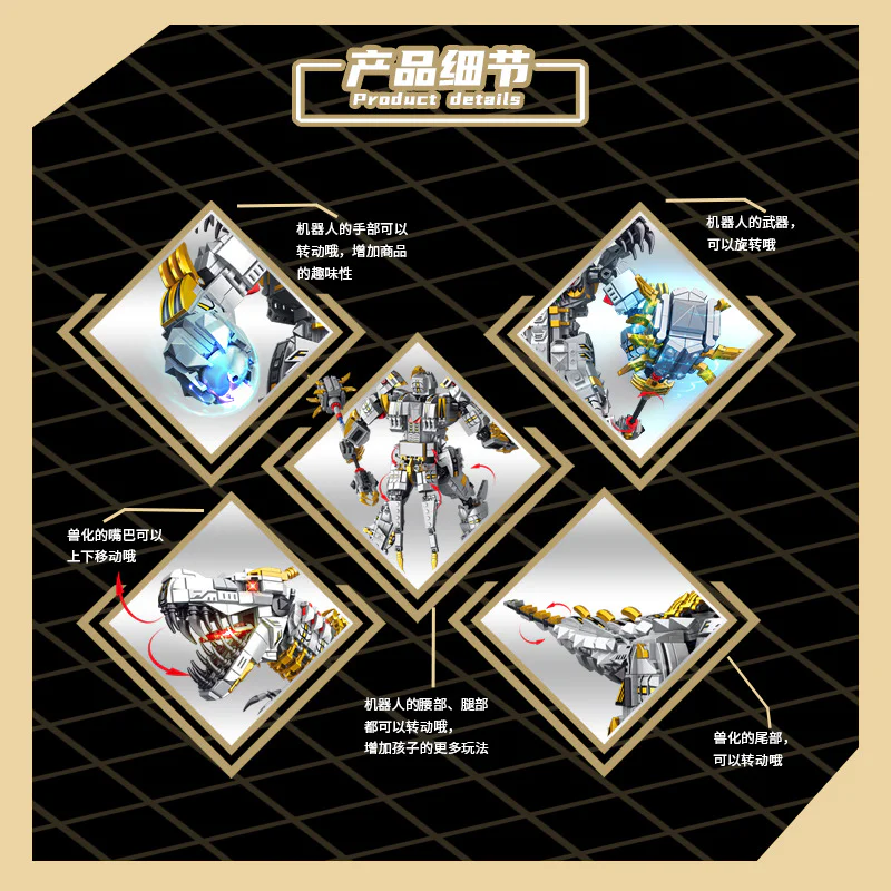 Iron and steel armour: steel lock dinosaur armour 潘洛斯 PANLOSBRICK 621025 image 3