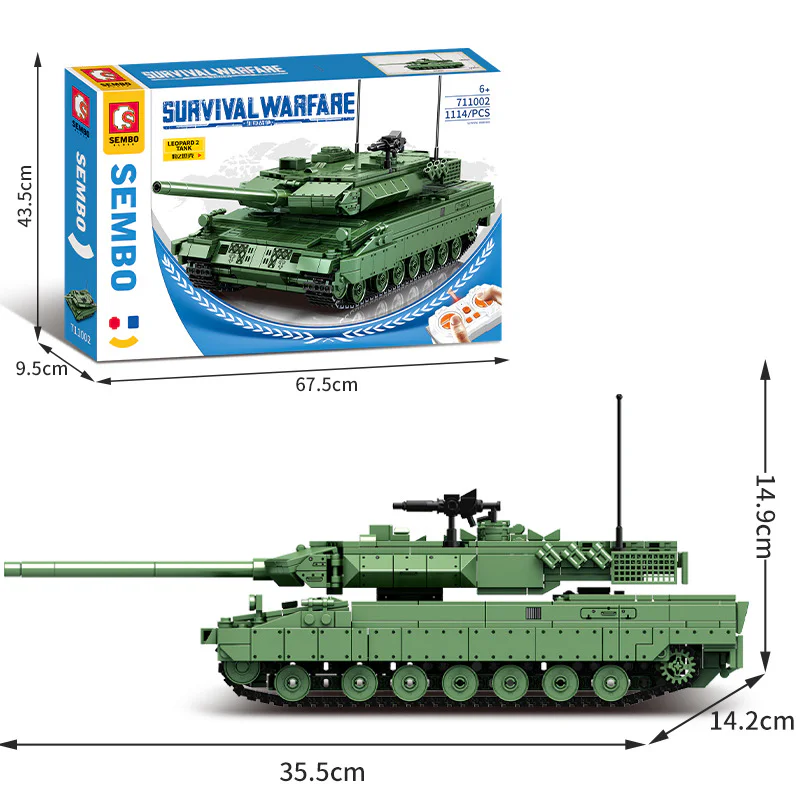Survival war: remote control Leopard 2 tank 森宝 SEMBO 711002 image 4