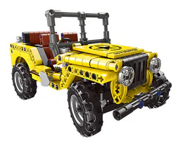 A convertible jeep