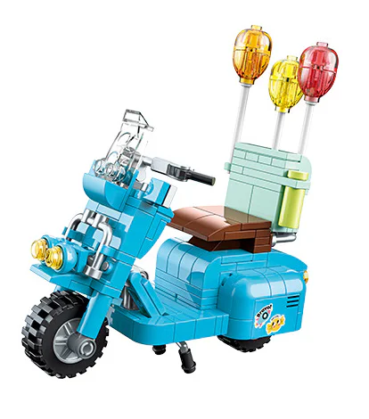 The tide wants to create something: a little balloon bike 佳奇积木 JAKI JK8311