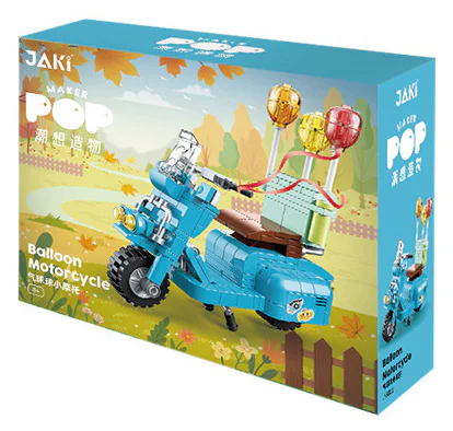 The tide wants to create something: a little balloon bike 佳奇积木 JAKI JK8311 image 1
