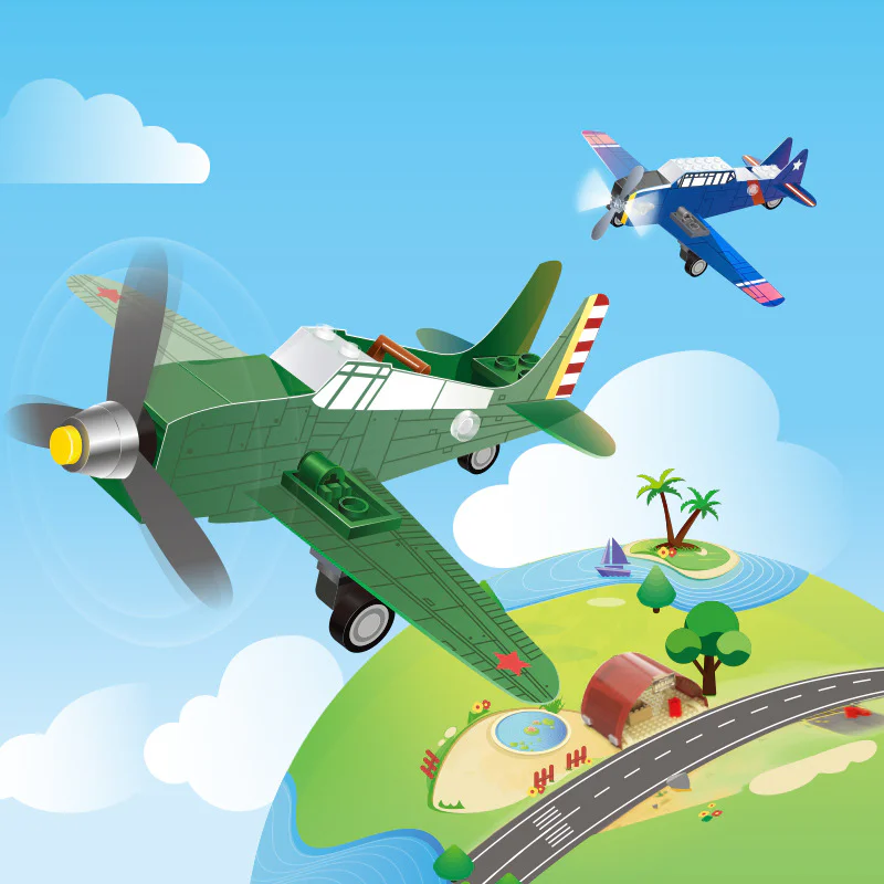 Plugin blocks: aircraft packages 咔搭 CaDA/双鹰 DoubleE C71024 image 1