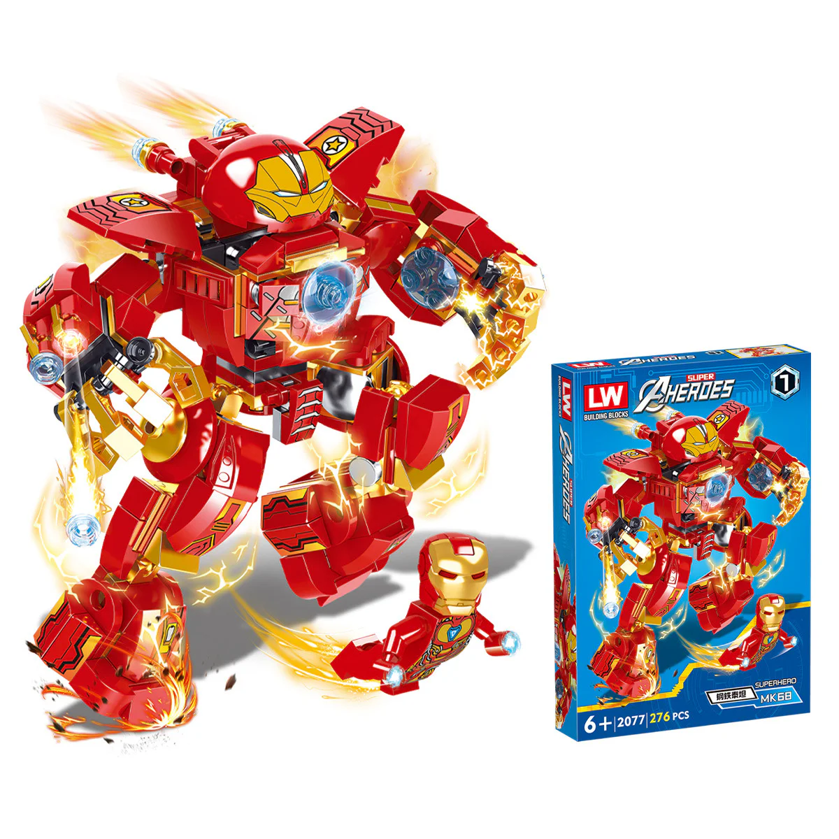Iron and steel armor, section 4. Steel and Titan, Captain and Titan, Titan and Miracle 乐玩积木LW 2077 image 1