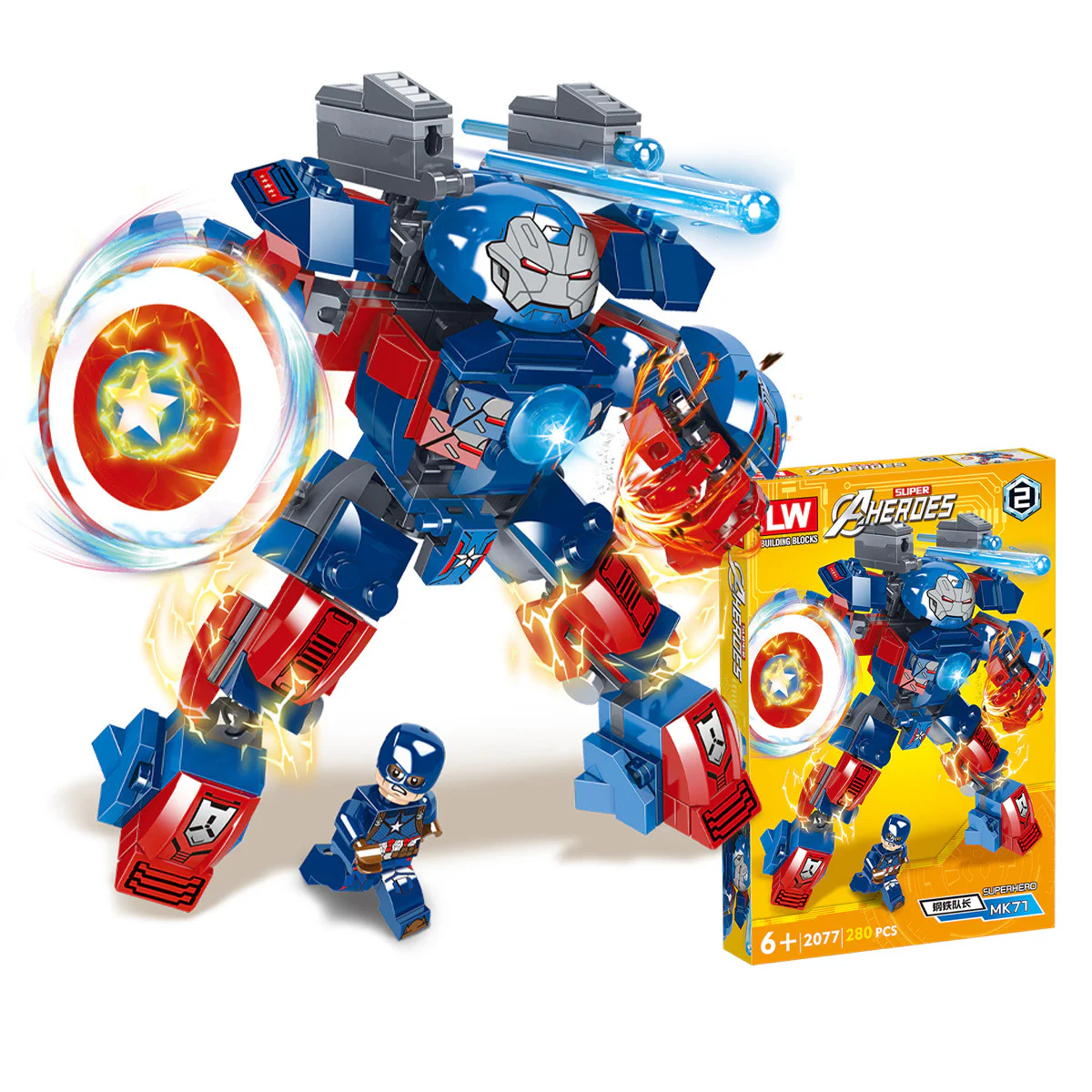 Iron and steel armor, section 4. Steel and Titan, Captain and Titan, Titan and Miracle 乐玩积木LW 2077 image 2