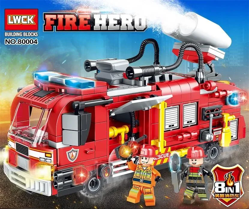 Turbo-jet fire truck, 8 乐玩创客LWCK 80004 image 1
