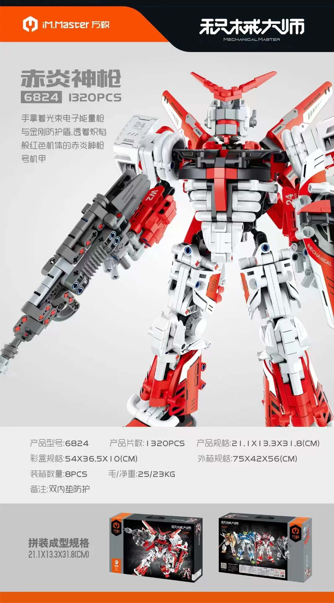Master of Armaments: Red Inflammation Gun Armour 万致 IM.Master 6824 image 3