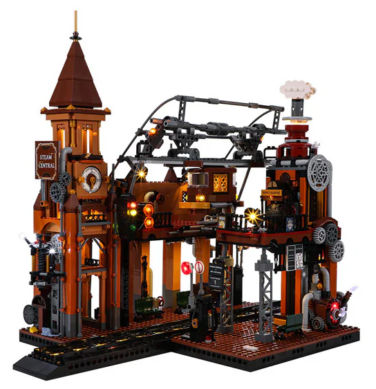 Steam punk train station Amazing Brick F9007