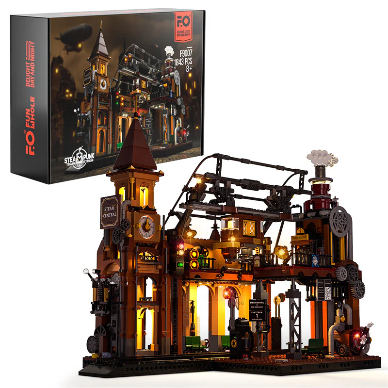 Steam punk train station Amazing Brick F9007 image 2