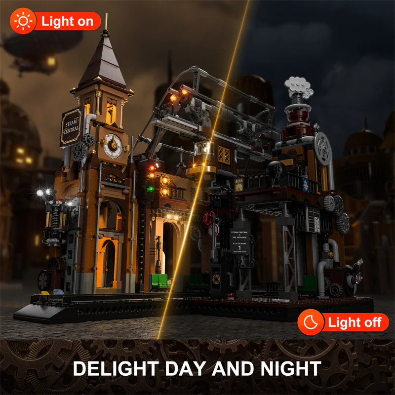 Steam punk train station Amazing Brick F9007 image 3