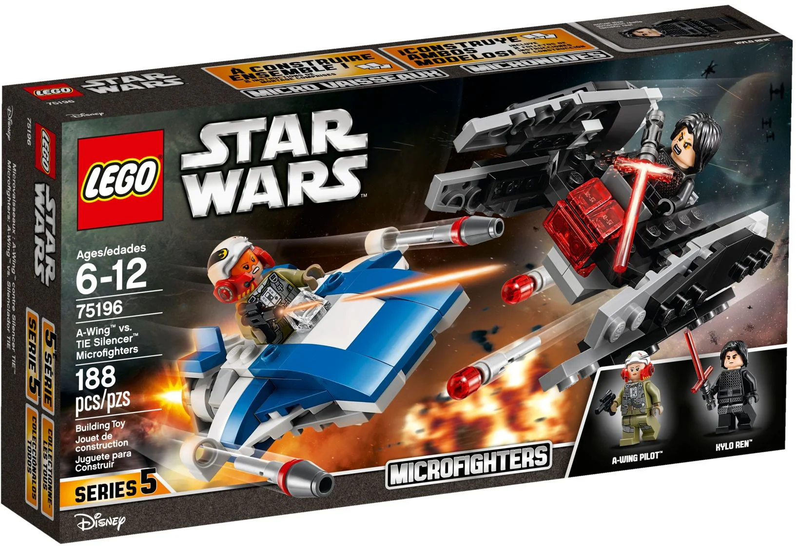 Micro Fighter: A-wing fighter vs TIE Silencer 10896 image 1