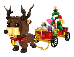 Reindeer and gift car