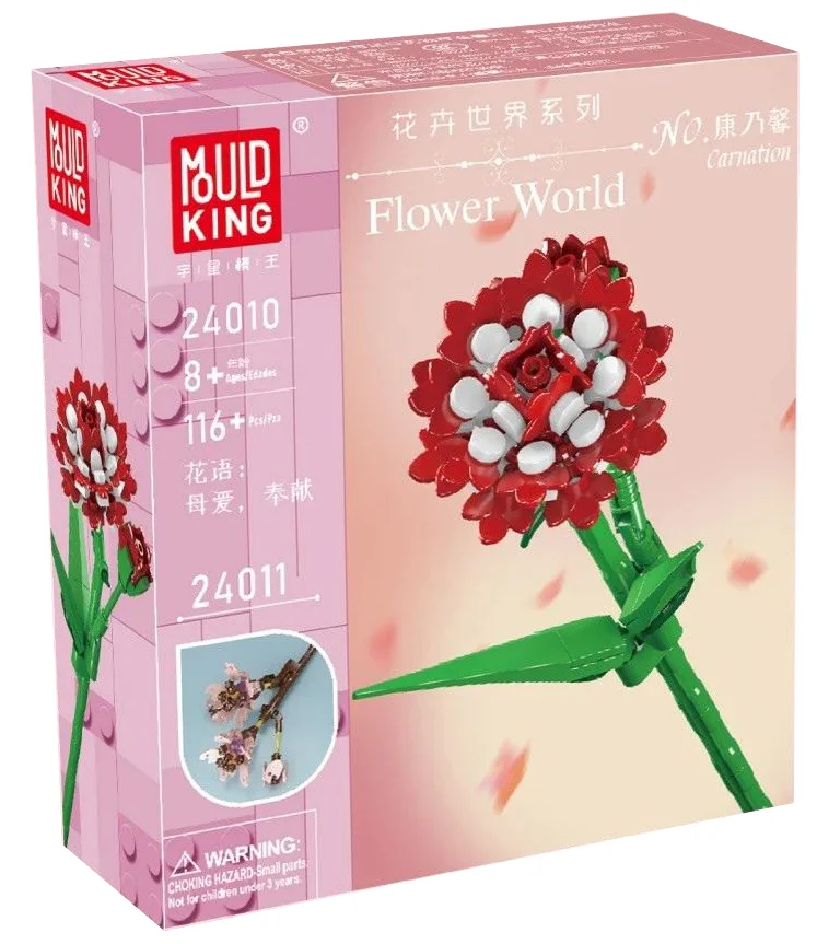 Flower World: Carnation 宇星模王 MOULDKING 24010 image 1