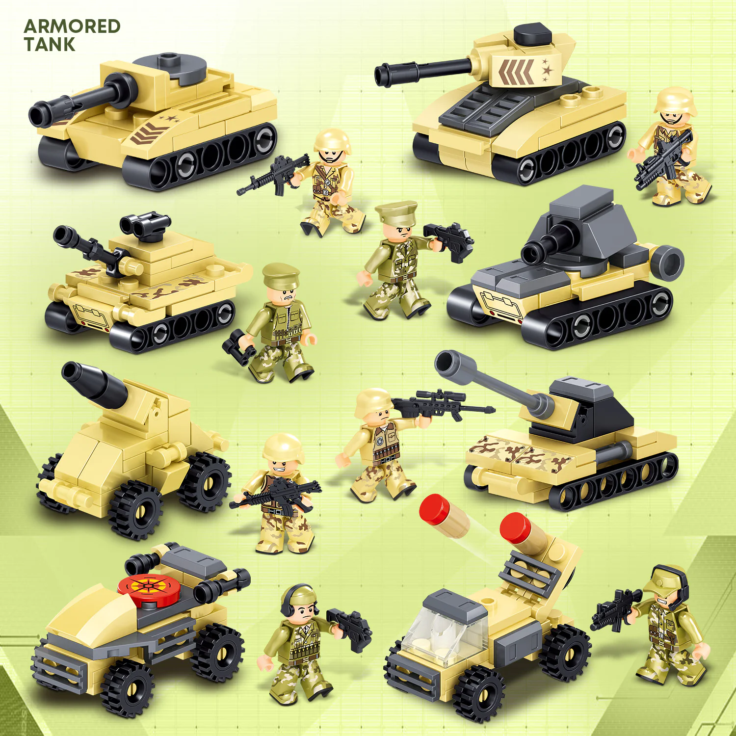 Armoured tanks 8 哲高 ZHEGAO QL0179 image 1