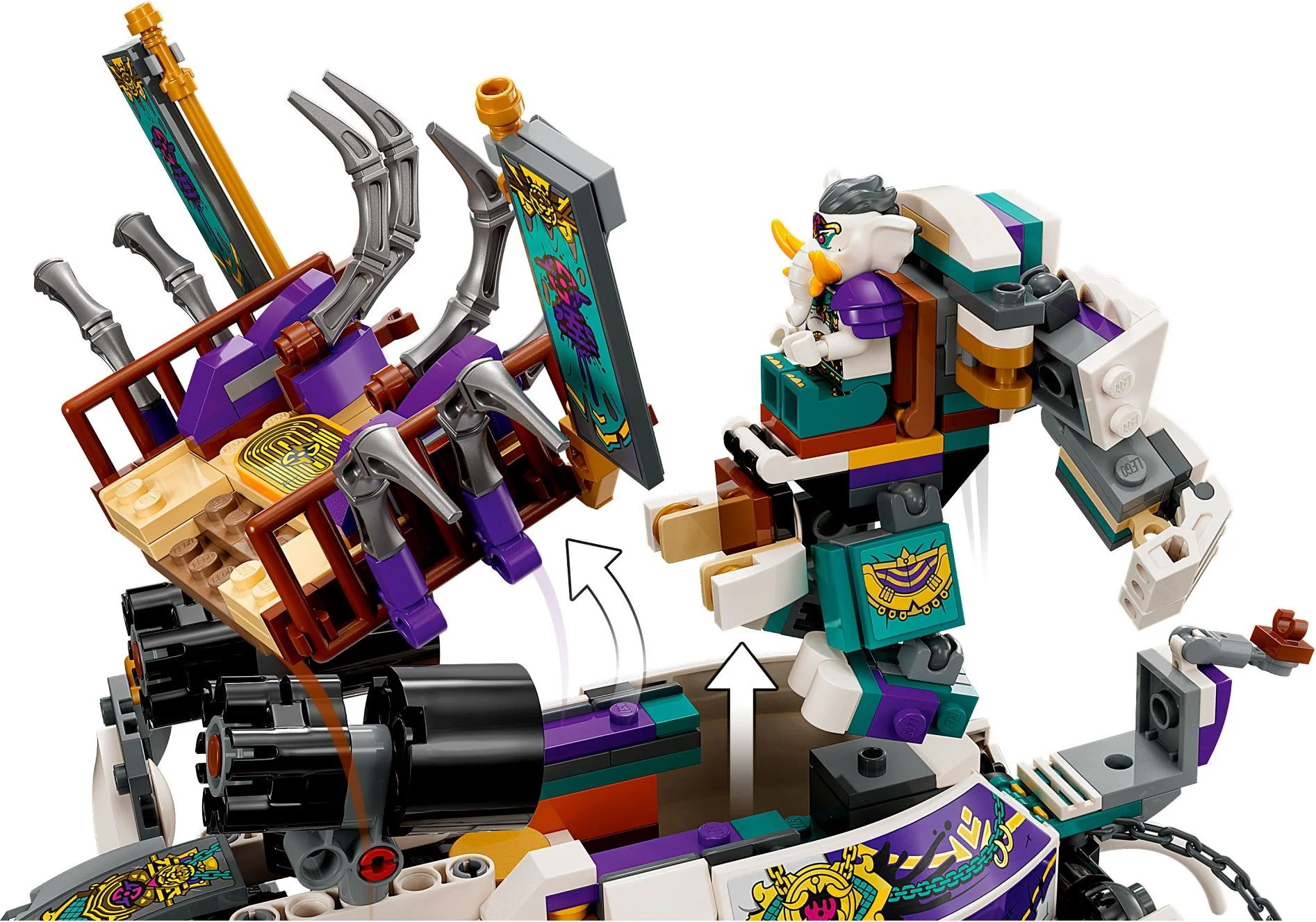 Six-tooth white elephant 乐高 LEGO 80043 image 5