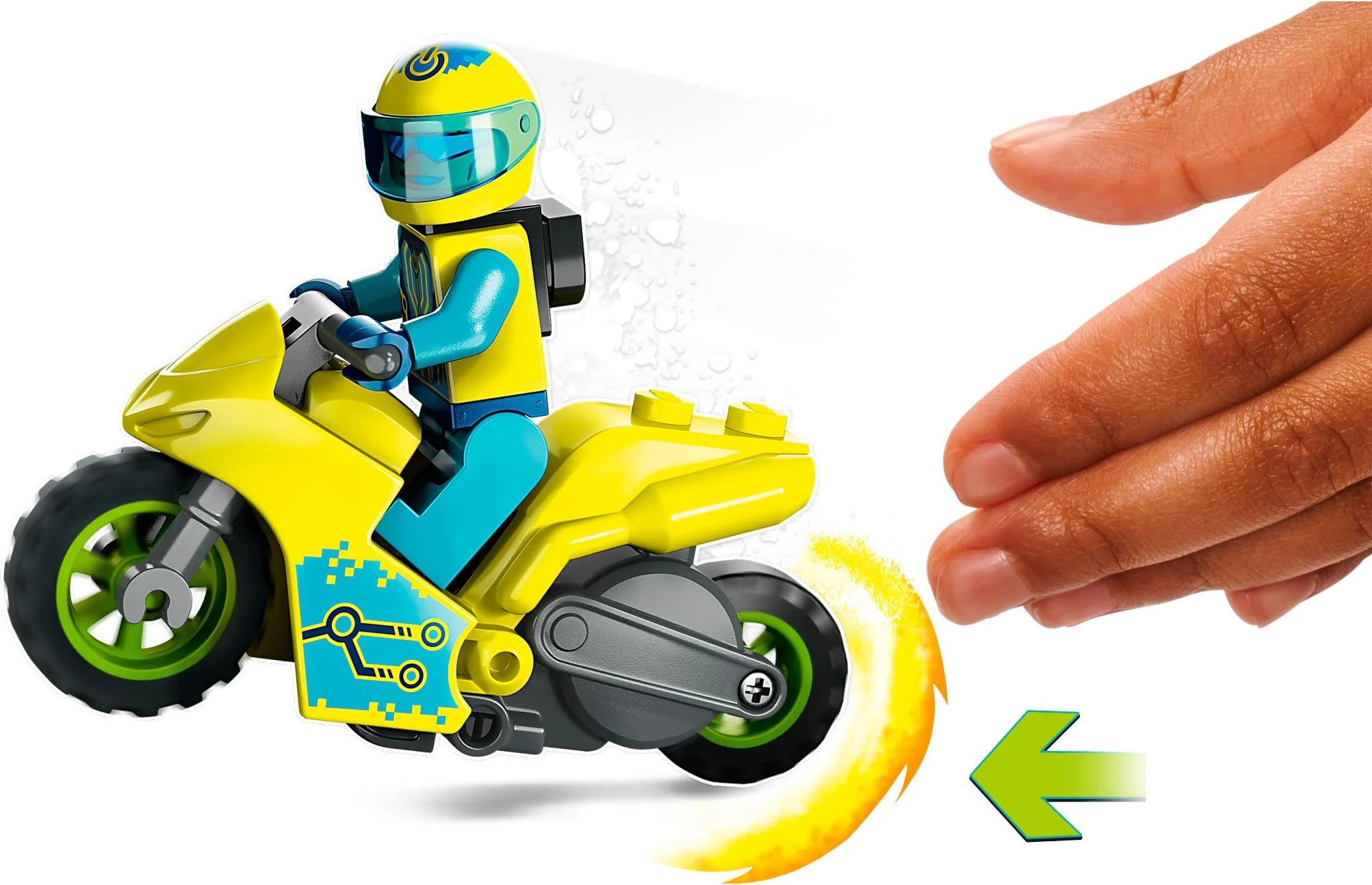 Special effects: a secondary stunt motorcycle 乐高 LEGO 60358 image 5