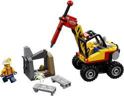 Rock blasting: high-powered giant rock splitting machine.